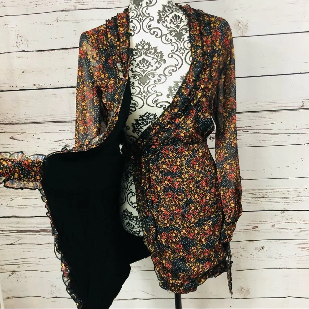 Revolve Stevie May Monarch Butterfly Print Floral Mini Dress XS - Picture 6 of 9